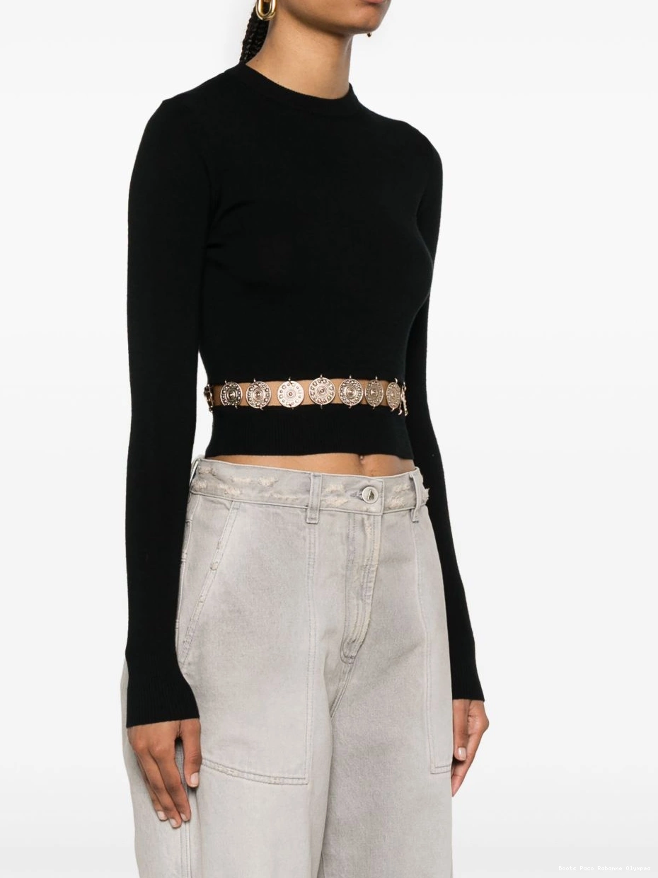 Affordable Rabanne Women ribbed-knit top studded 0409